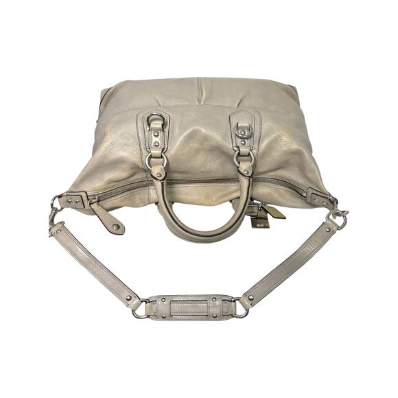 Coach Madison Sabrina Satchel Bag Gray Leather Handbag Purse Strap Large 12949 - Picture 8 of 13